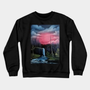 Black Waterfall Crewneck Sweatshirt